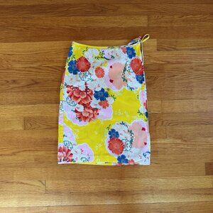 Vibrant Floral Wrap Skirt